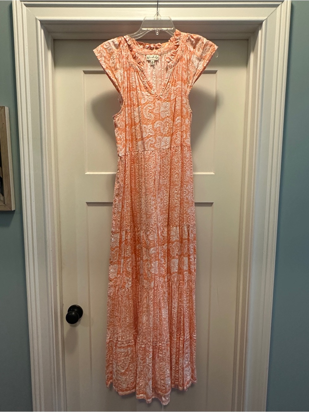 Peach Paisley Wonderly Maxi Dress - Women